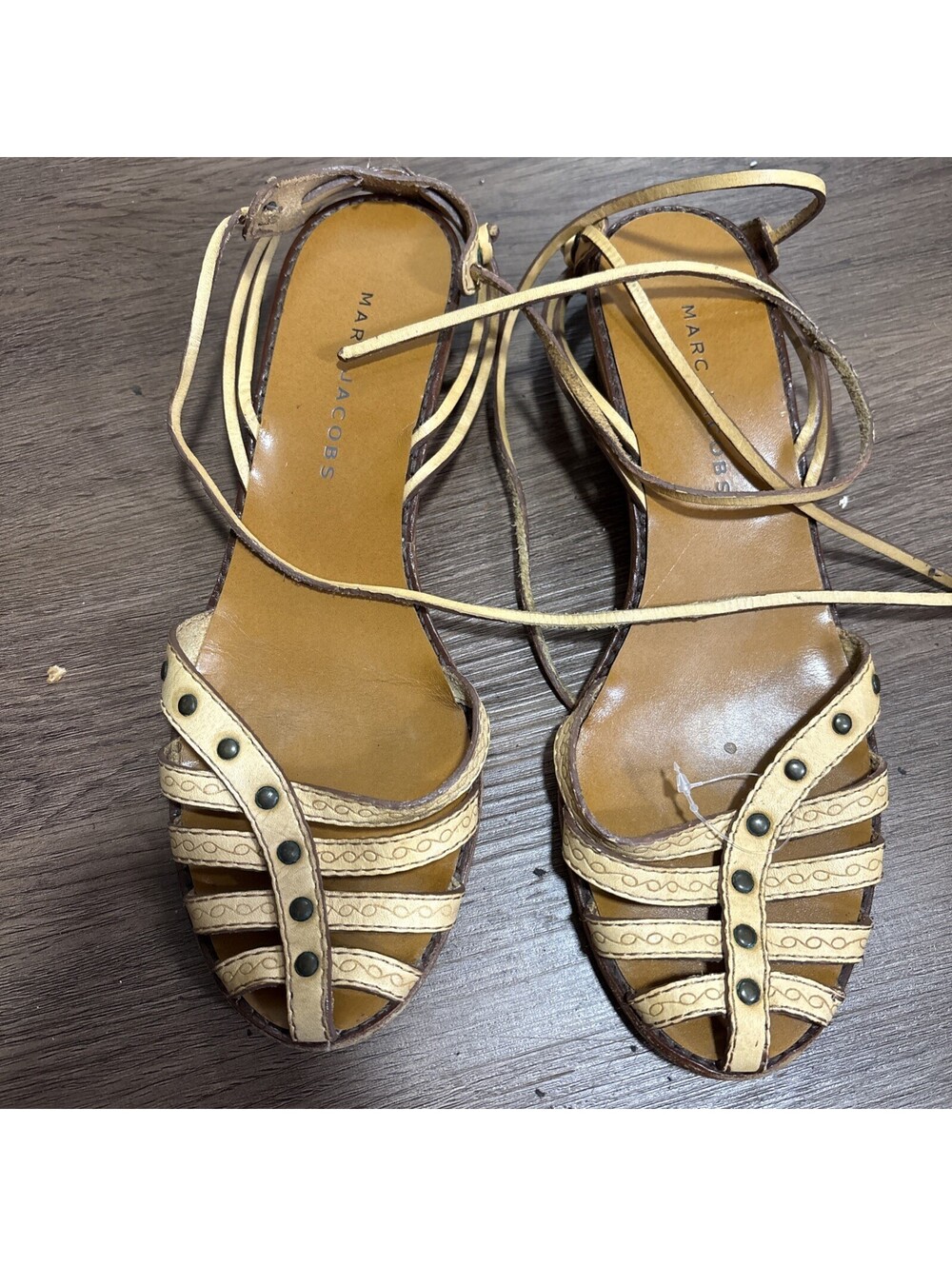 Marc Jacobs Leather Tan Sandals Size 38/5